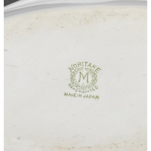 Vintage Noritake Celery Dish Hand Painted House Lake Japan Oblong Decorative - Picture 8 of 13